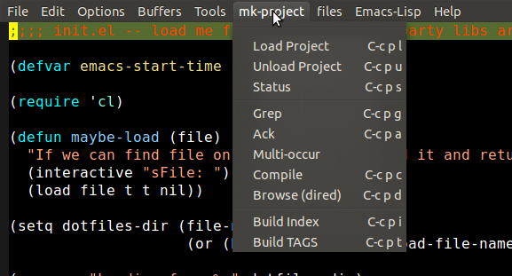 mk-project's menu screenshot